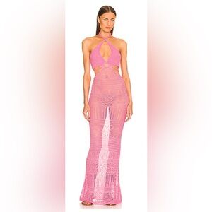 NWT DUNDAS X REVOLVE Maia Maxi Dress - Pink